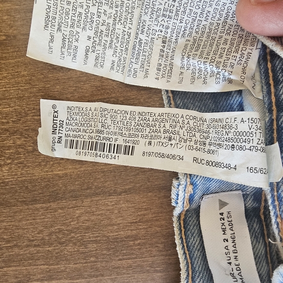 NWOT ZARA DENIM SHORTS SIZE 2 - Picture 8 of 13